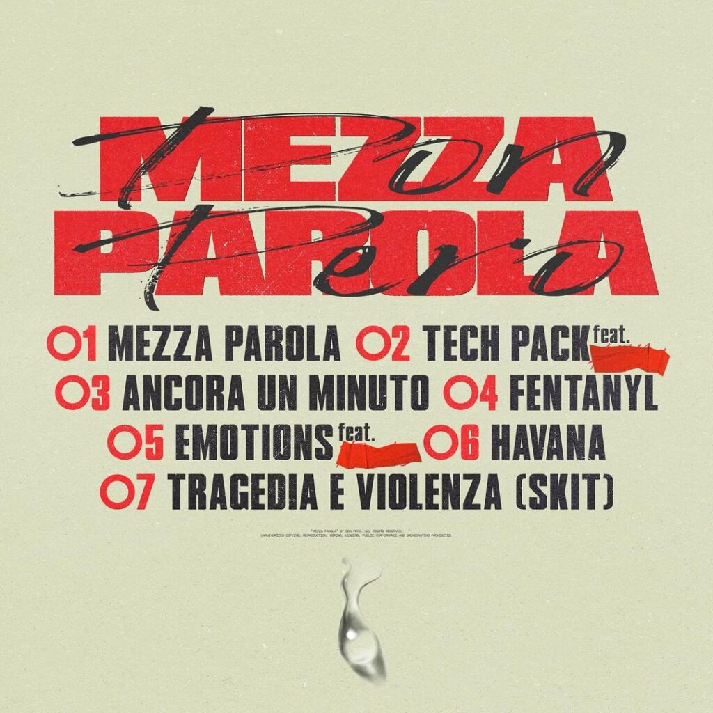 Don Pero - Mezza parola (tracklist)