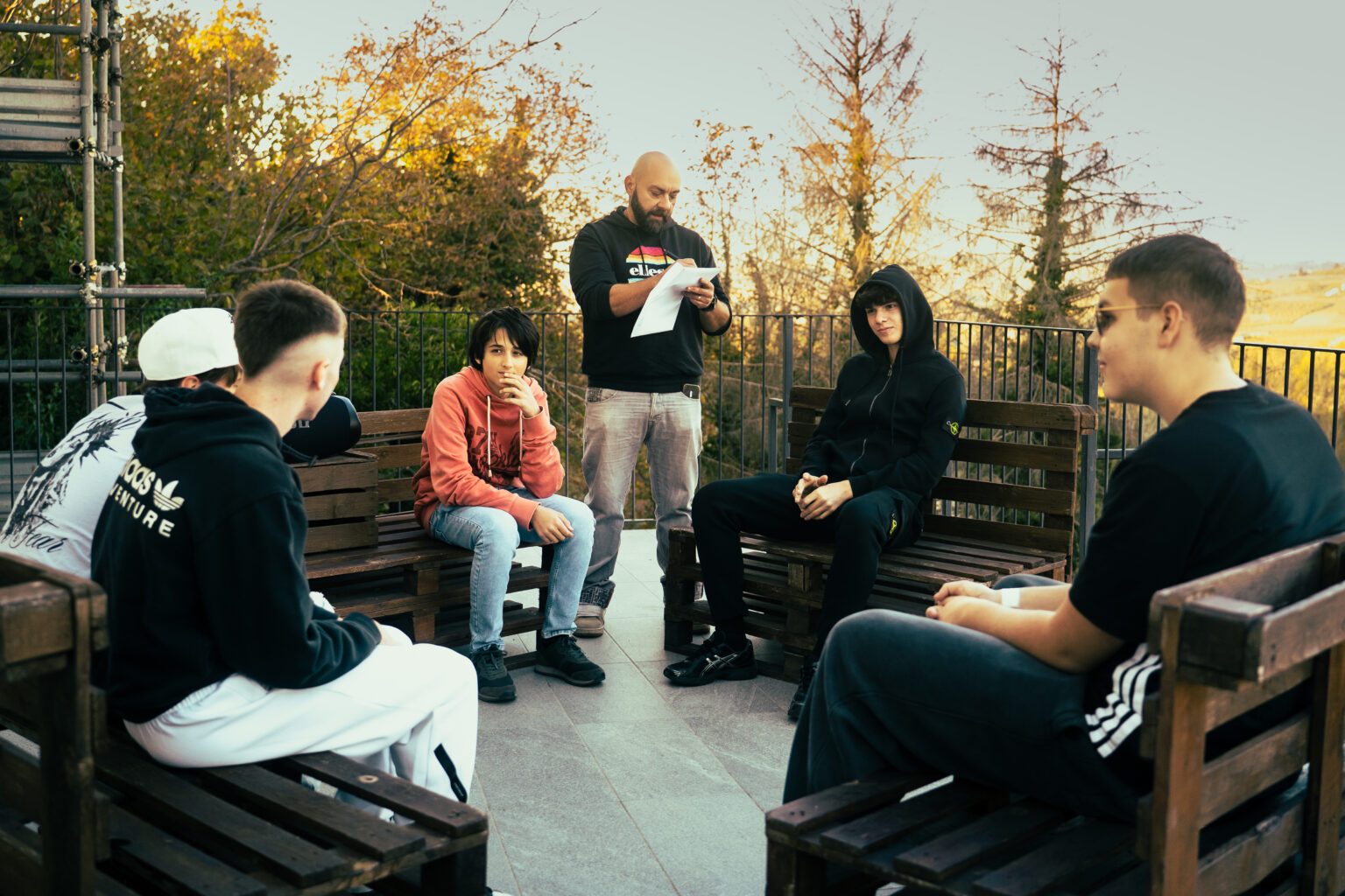 Zuli con i ragazzi di Rapterapia